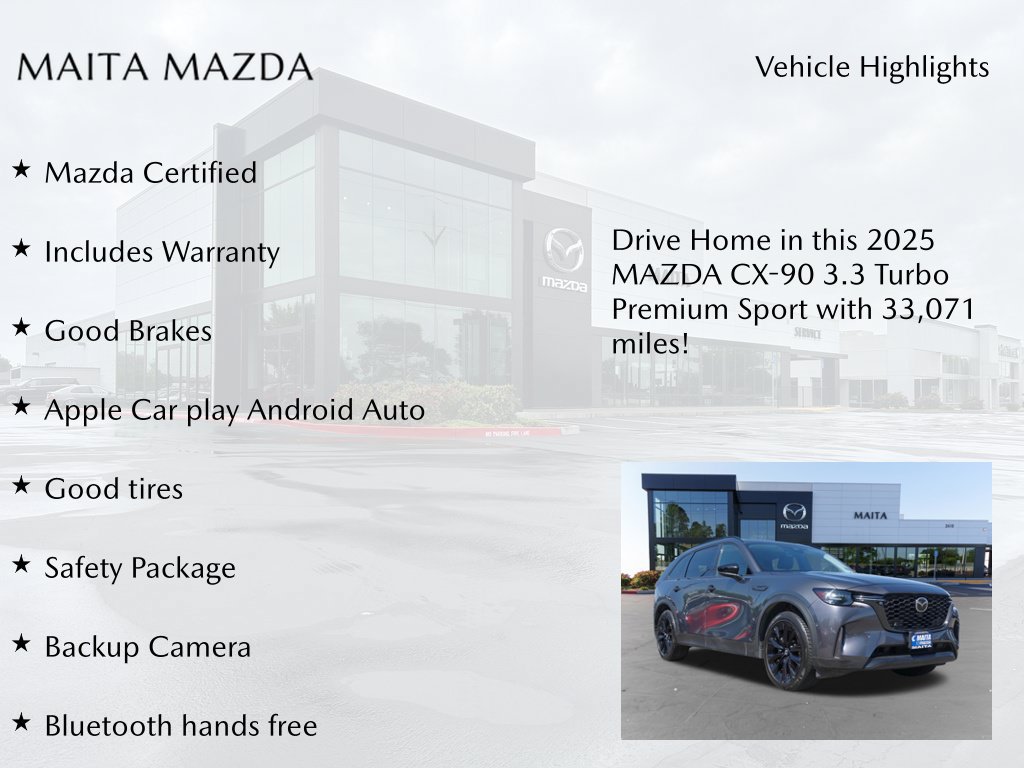 Certified 2025 MAZDA CX-90 3.3 Turbo w/ Premium Sport Pkg AWD/4WD image 7