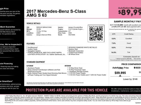 Used 2017 Mercedes-Benz S 63 AMG 4MATIC Sedan image 5