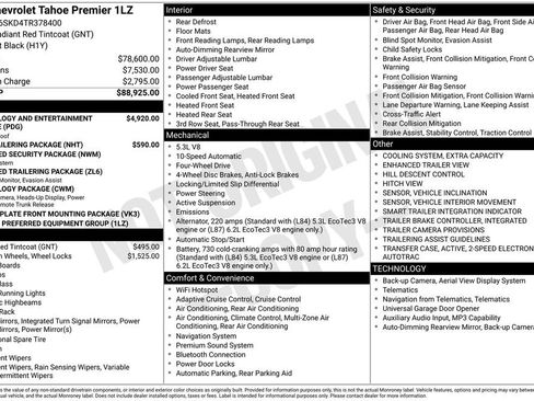 New 2026 Chevrolet Tahoe Premier AWD/4WD image 26