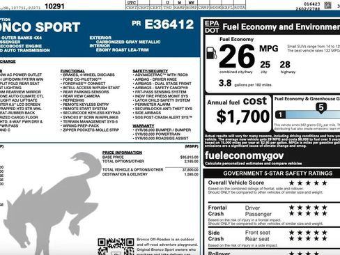 Used 2023 Ford Bronco Sport Outer Banks w/ Tech Package image 2