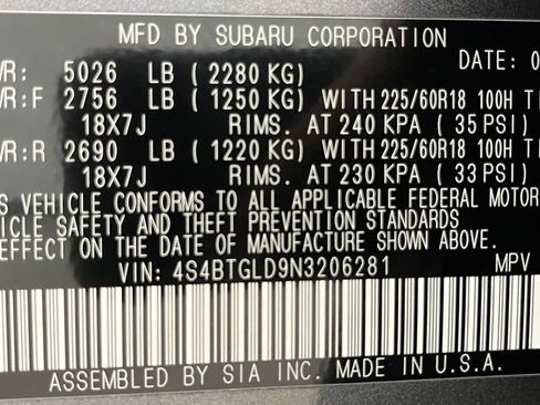Used 2022 Subaru Outback Onyx Edition XT AWD/4WD image 61
