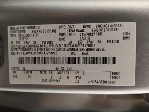 Used 2021 Ford F150 XL w/ Equipment Group 101A High RWD image 33