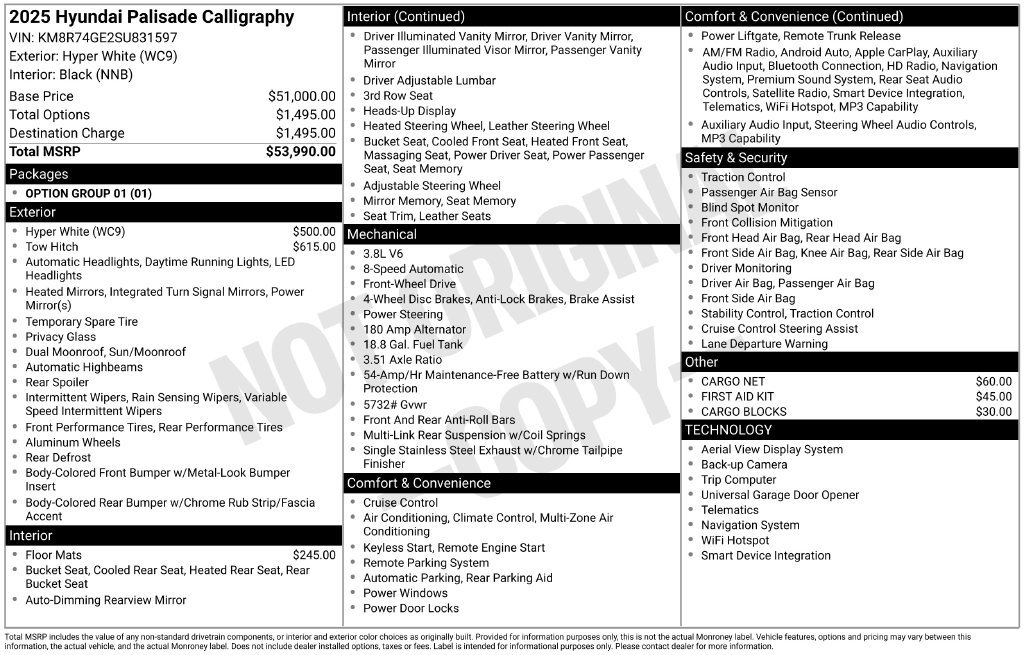 Used 2025 Hyundai Palisade Calligraphy FWD image 6