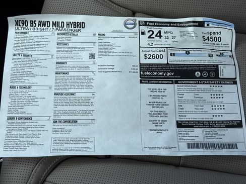 New 2026 Volvo XC90 B5 Ultra w/ Protection Package Premier AWD/4WD image 35