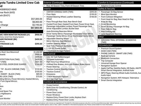 Used 2025 Toyota Tundra Limited AWD/4WD image 52