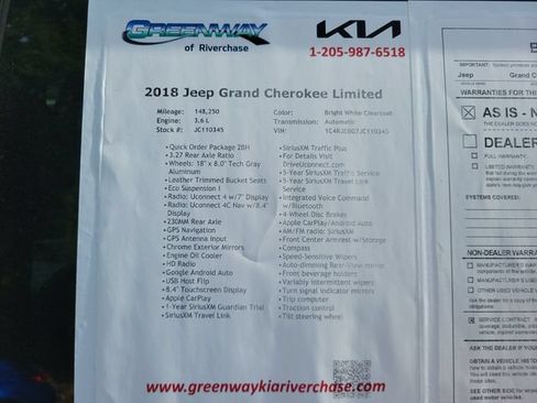 Used 2018 Jeep Grand Cherokee Limited RWD image 30