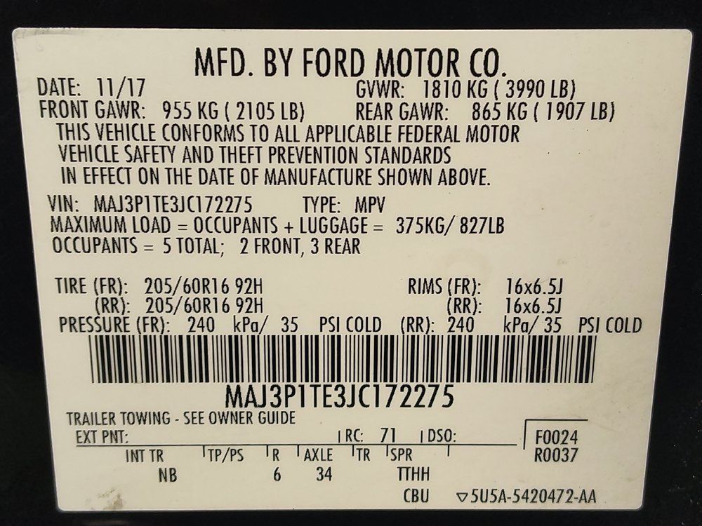 Used 2018 Ford EcoSport SE w/ SE Convenience Package FWD image 33