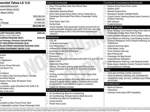 Used 2024 Chevrolet Tahoe LS w/ Driver Alert Package AWD/4WD image 6