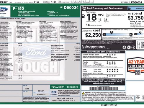 Used 2020 Ford F150 XLT w/ Equipment Group 302A Luxury AWD/4WD image 6