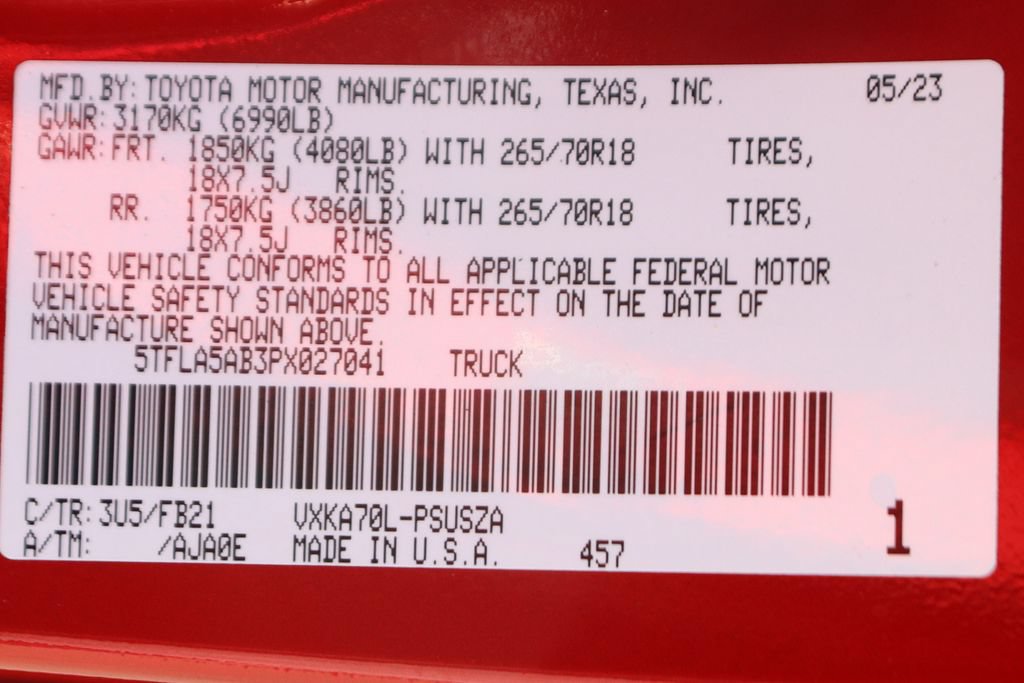 Used 2023 Toyota Tundra SR5 w/ TRD Off-Road Package RWD image 54