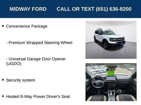 Certified 2025 Ford Bronco Sport Big Bend w/ Convenience Package AWD/4WD image 13