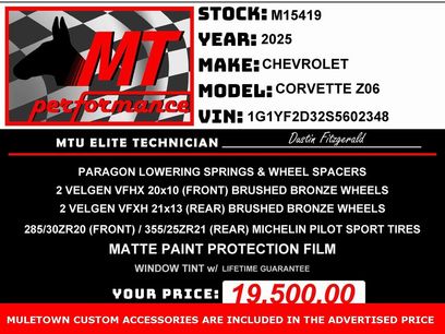 Used 2025 Chevrolet Corvette Z06 w/ Stealth Interior Trim Package