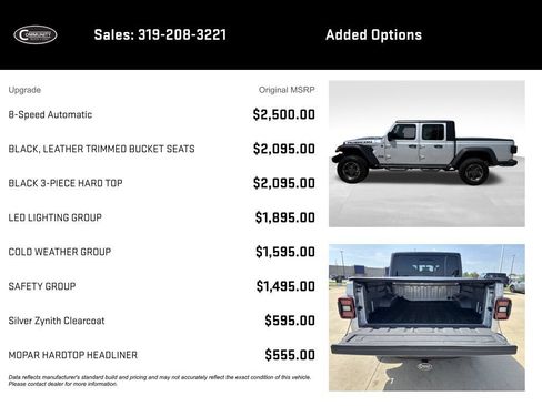 Used 2023 Jeep Gladiator Rubicon w/ LED Lighting Group AWD/4WD image 2