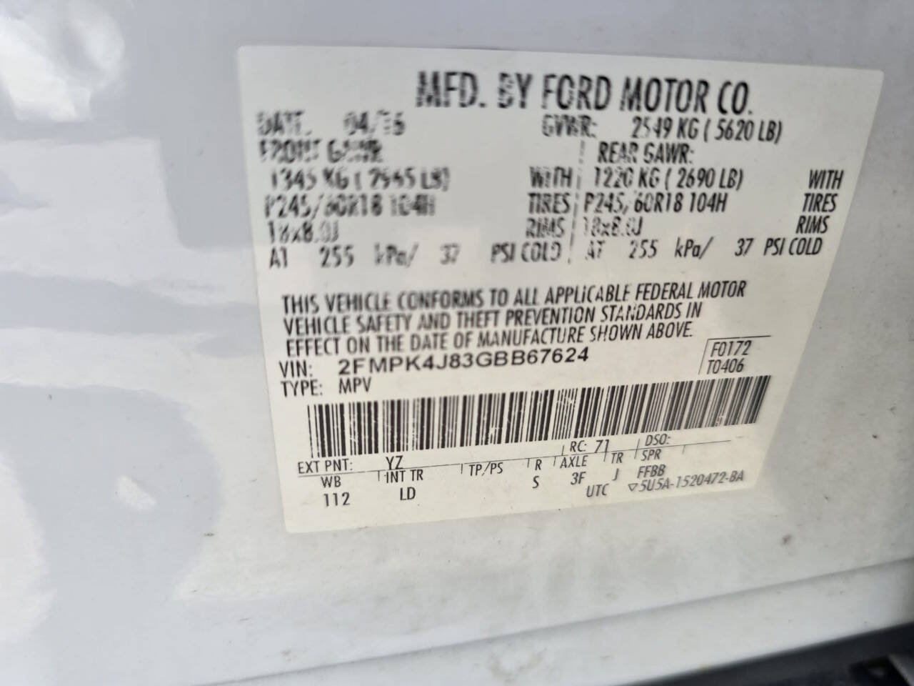 Used 2016 Ford Edge SEL w/ Equipment Group 201A AWD/4WD image 46