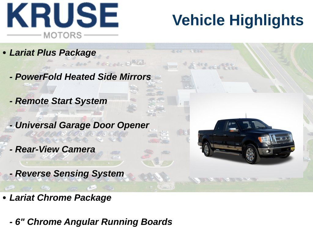 Used 2012 Ford F150 Lariat w/ Lariat Chrome Pkg AWD/4WD image 10