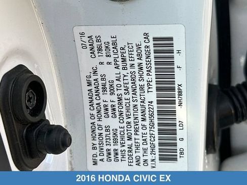 Used 2016 Honda Civic EX image 30