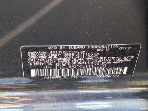 New 2025 Subaru Impreza 2.0i image 23