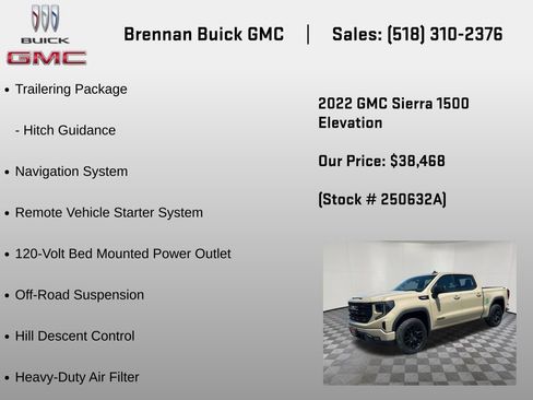 Certified 2022 GMC Sierra 1500 Elevation w/ X31 Off-Road Package AWD/4WD image 12
