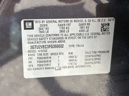 Used 2015 GMC Sierra 1500 SLT w/ Max Trailering Package AWD/4WD image 25