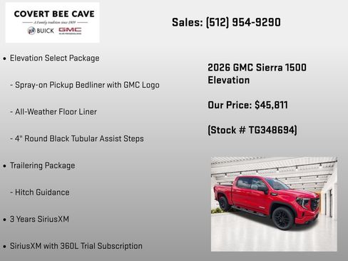 New 2026 GMC Sierra 1500 Elevation w/ Elevation Select Package RWD image 31