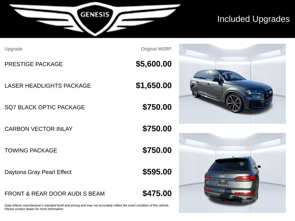 Used 2020 Audi SQ7 Prestige w/ Prestige Package AWD/4WD image 2