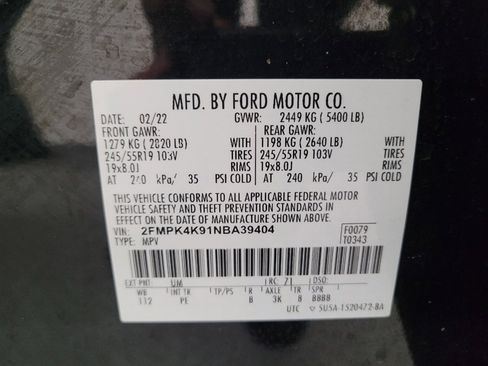 Used 2022 Ford Edge Titanium w/ Equipment Group 301A AWD/4WD image 33
