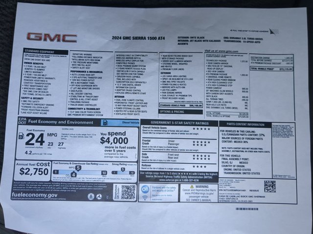 Used 2024 GMC Sierra 1500 AT4 w/ Technology Package AWD/4WD image 26