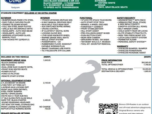 Used 2024 Ford Bronco Black Diamond image 2