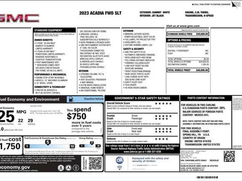 Used 2023 GMC Acadia SLT FWD image 4