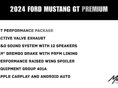 Used 2024 Ford Mustang GT Premium w/ GT Performance Package RWD image 2
