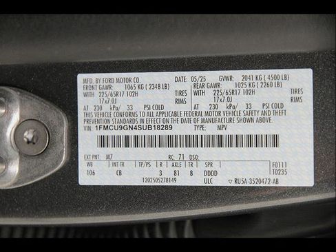 Certified 2025 Ford Escape Active AWD/4WD image 22