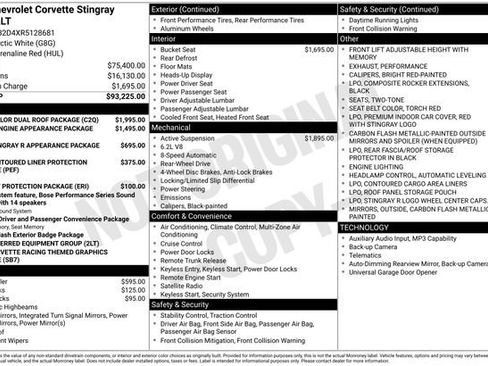Used 2024 Chevrolet Corvette Stingray Preferred Cpe w/ Body-Color Dual Roof Package RWD image 7