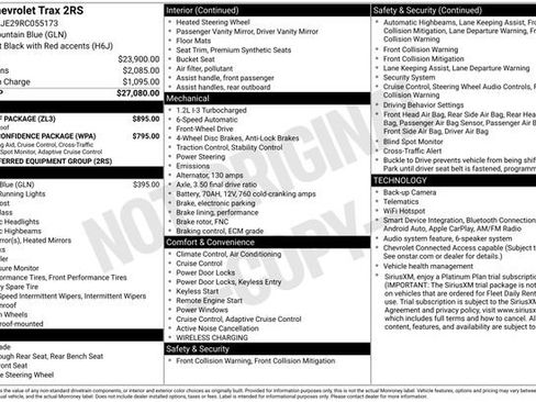 Used 2024 Chevrolet Trax RS w/ Sunroof Package FWD image 32