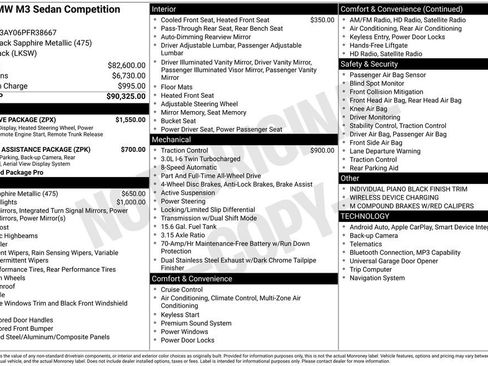 Used 2023 BMW M3 Competition w/ Executive Package AWD/4WD image 5