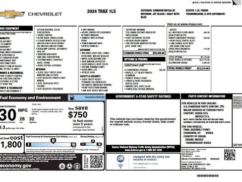 Used 2024 Chevrolet Trax LS w/ LS Convenience Package FWD image 6