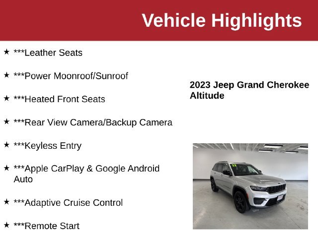 Used 2023 Jeep Grand Cherokee Altitude AWD/4WD image 10