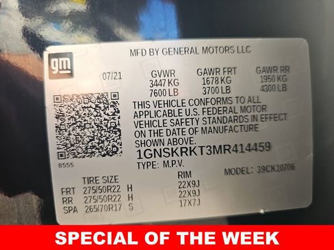 Used 2021 Chevrolet Tahoe RST w/ Rear Media and Nav Package image 43