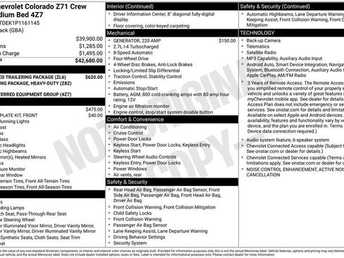 Used 2023 Chevrolet Colorado Z71 w/ Advanced Trailering Package AWD/4WD image 34