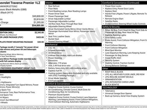 Used 2023 Chevrolet Traverse Premier w/ Redline Edition AWD/4WD image 48