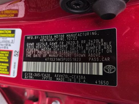 Certified 2023 Toyota Camry SE w/ Audio Upgrade Package FWD image 15
