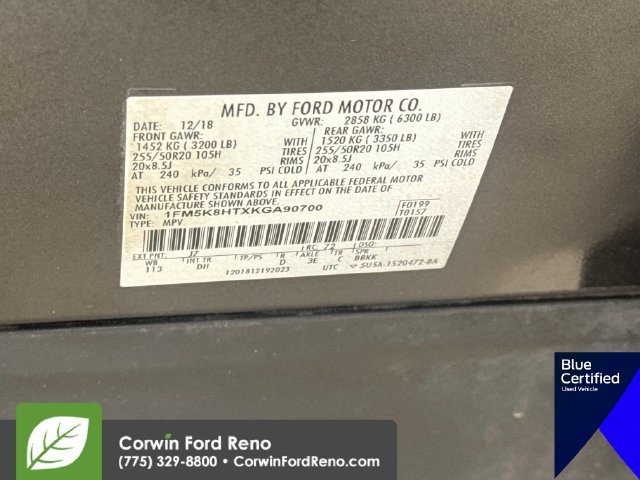 Certified 2019 Ford Explorer Platinum AWD/4WD image 37