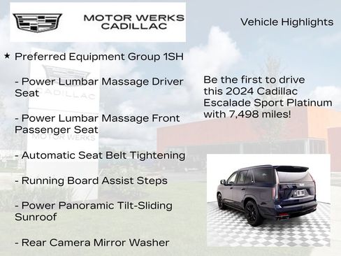 Certified 2024 Cadillac Escalade Sport Platinum w/ LPO, ONYX Package image 15
