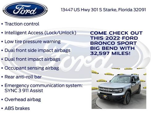 Used 2022 Ford Bronco Sport Big Bend w/ Convenience Package image 30