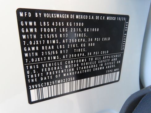 New 2026 Volkswagen Taos S FWD image 28