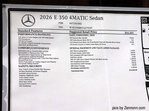 New 2026 Mercedes-Benz E 350 4MATIC Sedan image 26