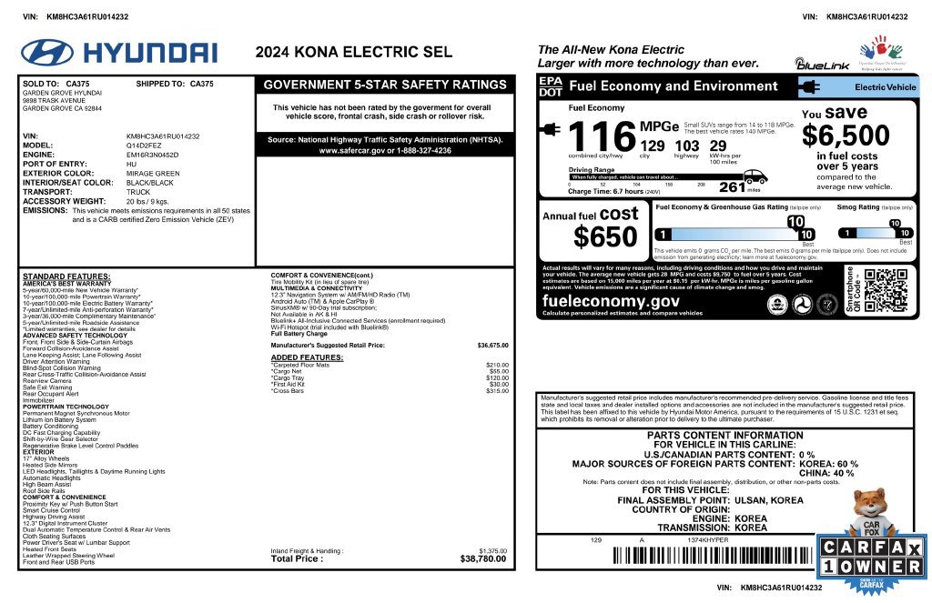 Used 2024 Hyundai Kona SEL FWD image 4