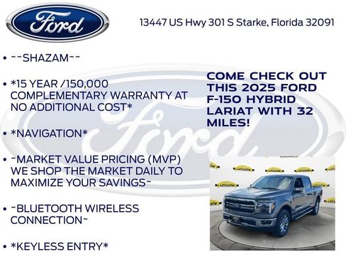 New 2025 Ford F150 Lariat w/ Equipment Group 501A Mid image 5