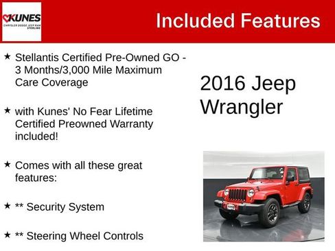 Certified 2016 Jeep Wrangler Sahara w/ Trailer Tow Group image 4