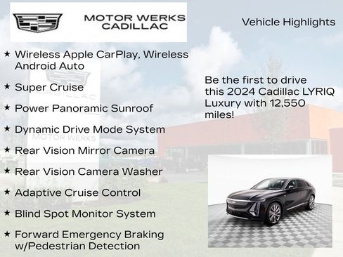 Certified 2024 Cadillac Lyriq Luxury w/ LPO, Floor Liner Package image 7