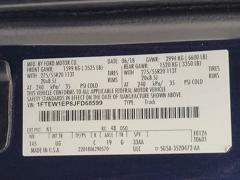 Used 2018 Ford F150 XLT w/ Equipment Group 302A Luxury image 33